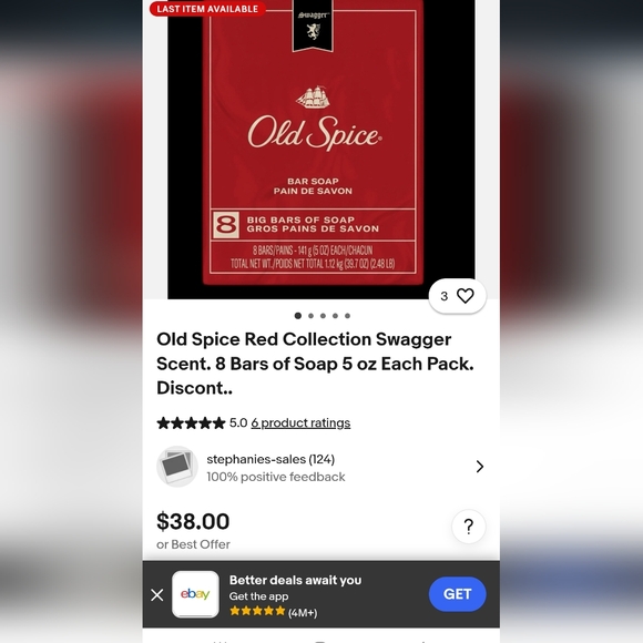 Old Spice BIG bar Of SOAP 8 PACK - Picture 2 of 2